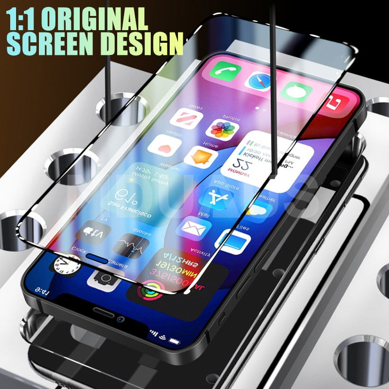 9999D Full Cover Glass For iPhone 11 12 Pro XS Max X XR 12 mini Screen Protector iPhone 8 7 6 6S Plus Tempered Glass Film Case