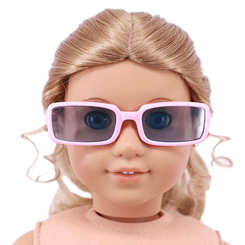 Doll Clothes Glasses 10 Colors Doll Accessories Fit 18 Inch American Doll Gift&amp;43Cm Born Doll Baby For Our Generation Girl&#39;s Toy