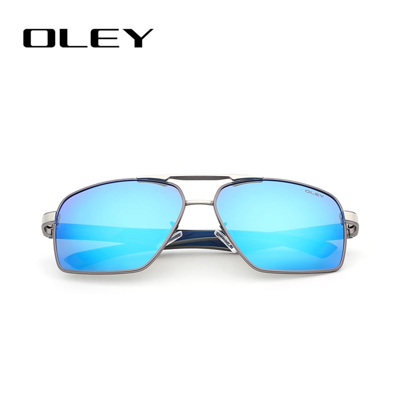 OLEY Brand Design Classic Pilot Polarized Sunglasses Men&#39;s Aluminum Color-Change Lens Goggles Oculos de sol Accept custom logo