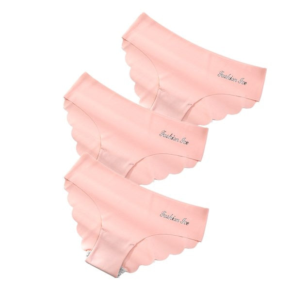 3PCS/Set Women Seamless Lingerie Female Thongs Sexy Underwear Woman Invisible Low-Rise Underpant Women&#39;s Panties Bikini Briefs