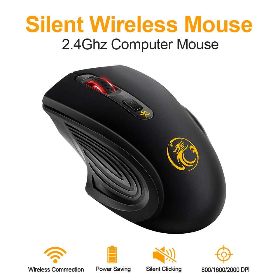 Wireless Mouse USB Computer Mouse Silent Ergonomic Mouse 2000 DPI Optical Mause Gamer Noiseless Mice Wireless For PC Laptop