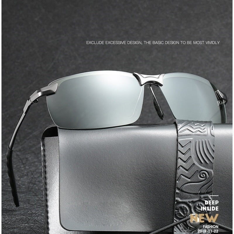 النظارات الشمسية اللونية الرجال الاستقطاب القيادة الحرباء نظارات الذكور تغيير لون نظارات شمسية يوم للرؤية الليلية نظارات السائق