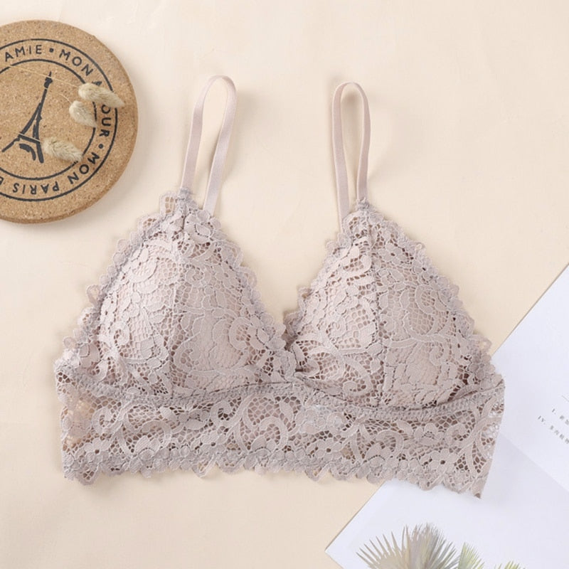 Women Lace Bralette Seamless Bras Sexy Beauty Back Tube Tops Girls Underwear Gathered Bras