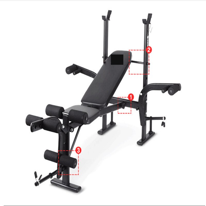 Indoor Multifunctional Household Supine Board Weight Bench Barbell Rack Bench Press Strength Training Device Fitness Equipment