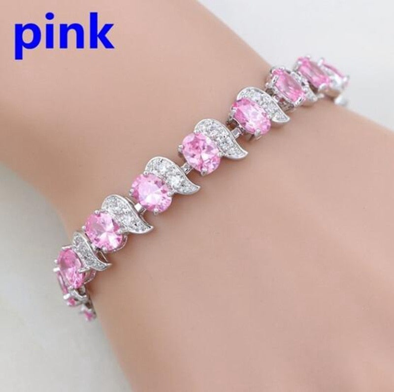 Exquisite Mysterious Lucky Color Crystal Bracelet Charm Bride Engagement Wedding Jewelry Gift Mother\&#39;s Day Gift