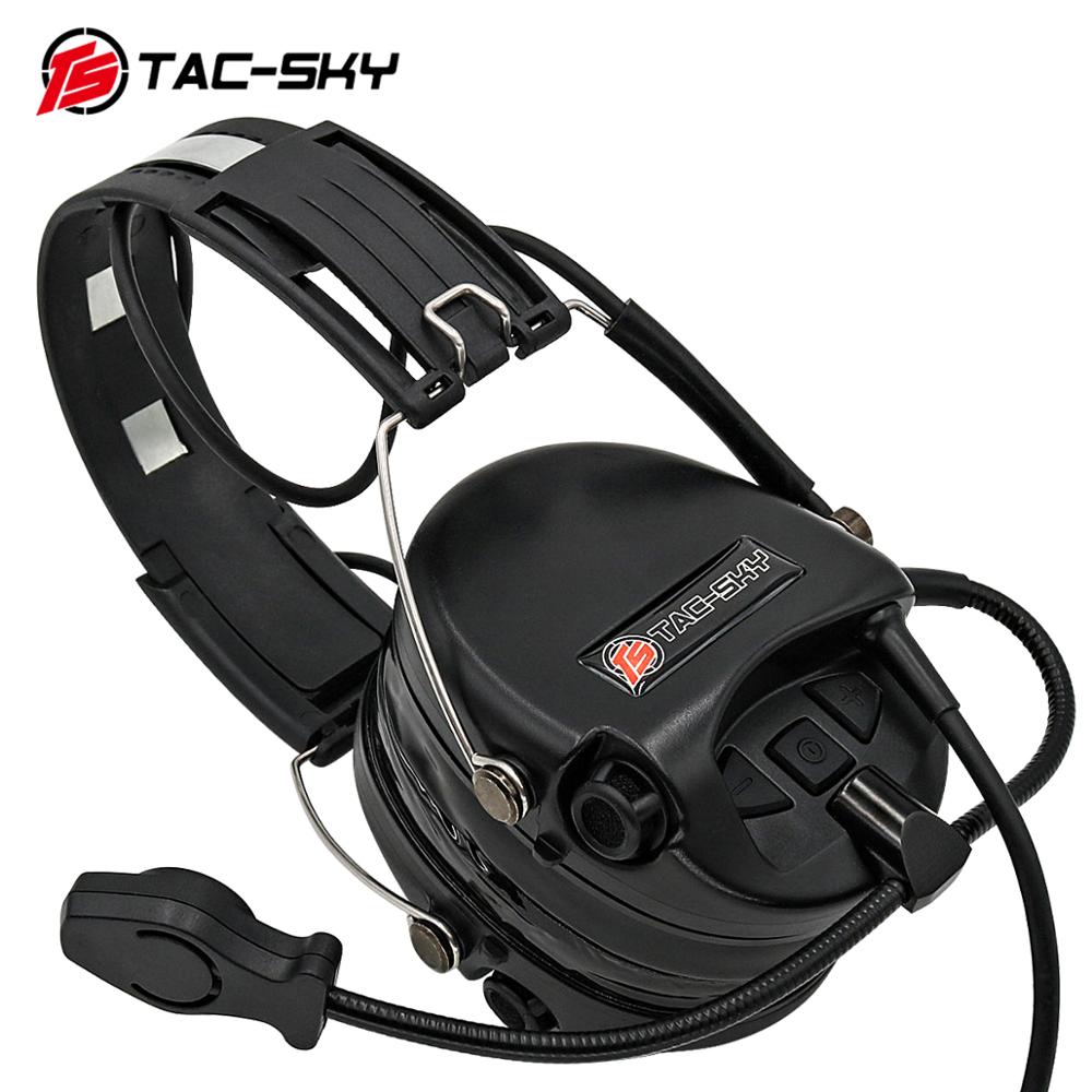 TAC-SKY SORDIN tactical noise reduction pickup aviation pilot headset hunting sport Airsofte shooting tactical SORDIN headset BK