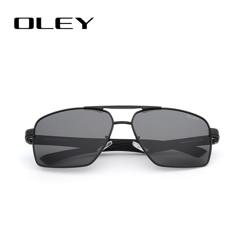 OLEY Brand Design Classic Pilot Polarized Sunglasses Men&#39;s Aluminum Color-Change Lens Goggles Oculos de sol Accept custom logo