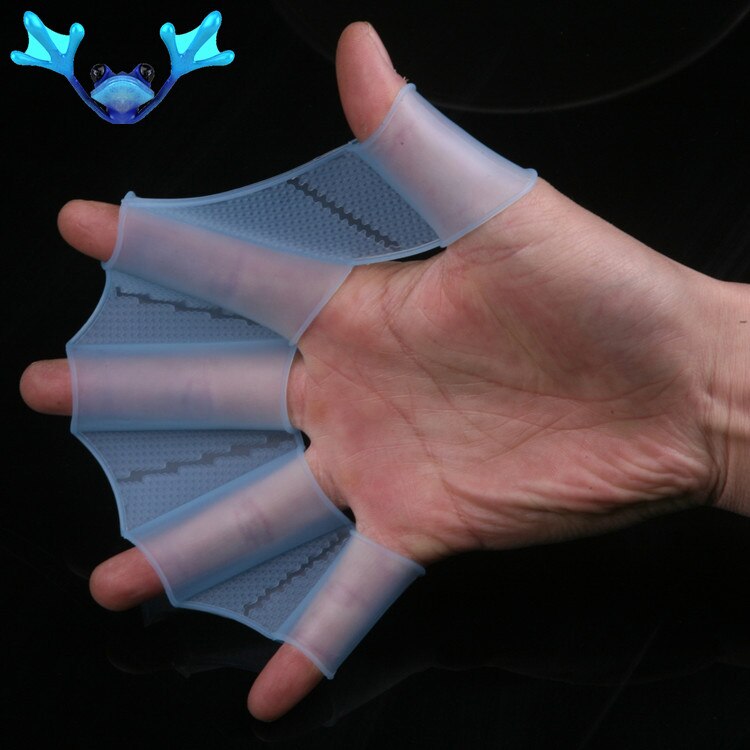 Finger Webbed GlovesFins Hand Web Flippers Training  Silicone Swim Gear Webbed Gloves Diving Gloves Universal Swimming Tool