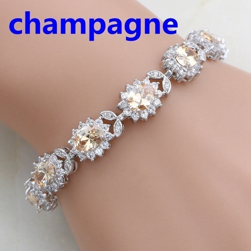 Exquisite Mysterious Lucky Color Crystal Bracelet Charm Bride Engagement Wedding Jewelry Gift Mother\&#39;s Day Gift