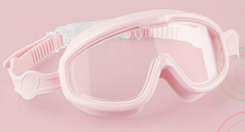 نظارات سباحة MAXJULI للأطفال مضادة للضباب وحماية من الأشعة فوق البنفسجية، نظارات سباحة واضحة وواسعة الرؤية مع سدادة أذن للأطفال من سن 4 إلى 15 سنة SY5031