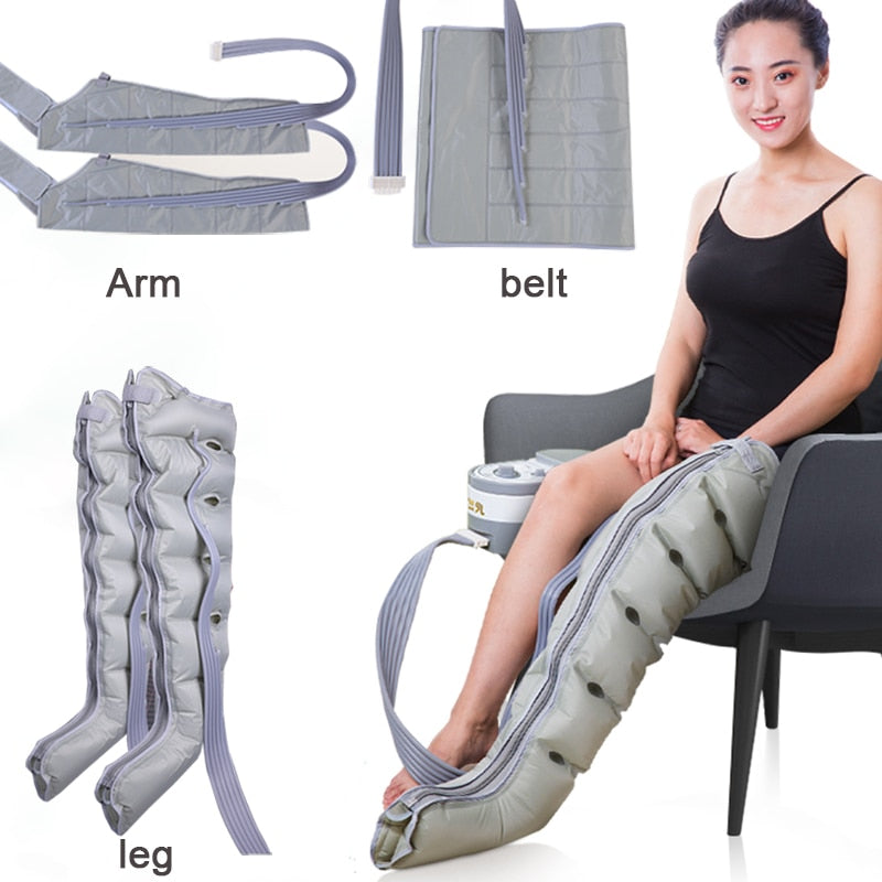 6 Air Cavity Air Wave Massage Leg Massager Lymphatic Drainage Foot Leg Massager Device Electric Air Wave Pressure Physiotherapy