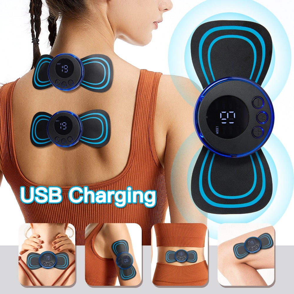 Neck Rechargeable Massager Electric Neck Massage EMS Cervical Vertebra Massage Patch for Muscle Pain Relief,Support Dropshipping