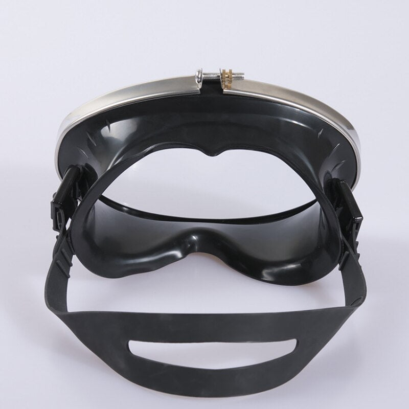 Adjustable Waterproof Scuba Diving Masks Gear Dive Mask Tempered Glass Single Lens Eyewear Fisherman Swimming Goggles