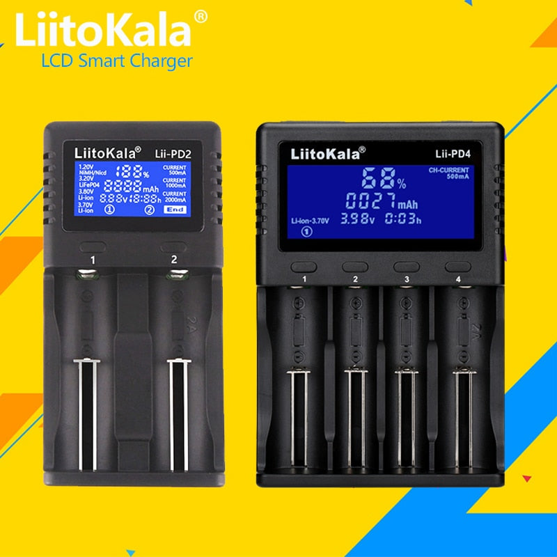 LiitoKala Lii-PD2 Lii-PD4 Lii-S8 Lii-500 Lii-600 Lii-PL2 شاحن بطارية ل 18650 26650 21700 AA AAA 3.7 فولت بطارية ليثيوم NiMH