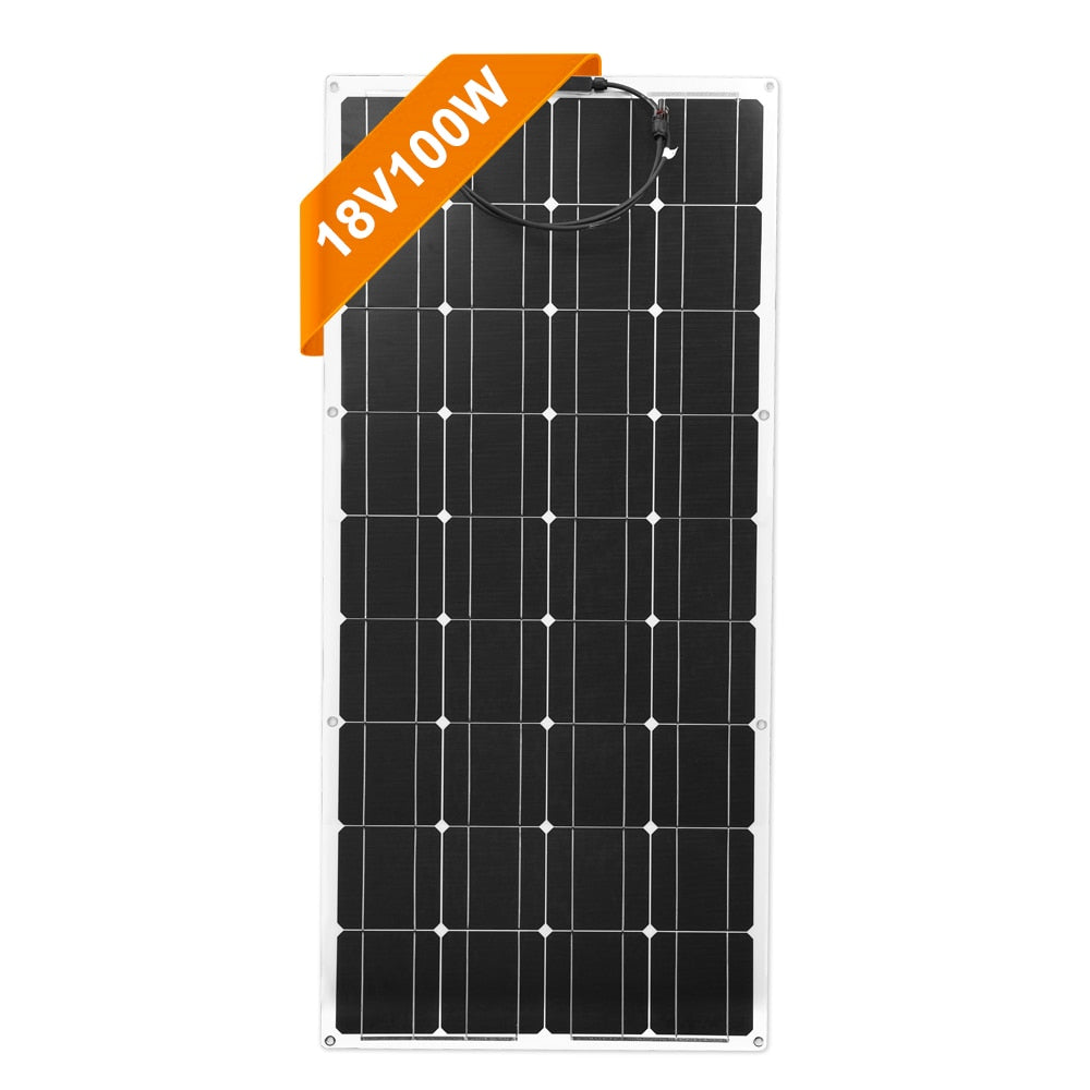 DOKIO 18V 16V 100W Flexible Solar Panels 300W Waterproof Monocrystalline Solar Panel Camping RV Home Charge 12V DFSP-100M