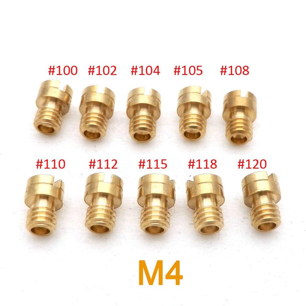 Pack of 10pcs Motorcycle Carburetor Main Jets Slow Pilot Jets for  PWK PWM Keihin OKO CVK NSR KSR Carb Set Injector Nozzle