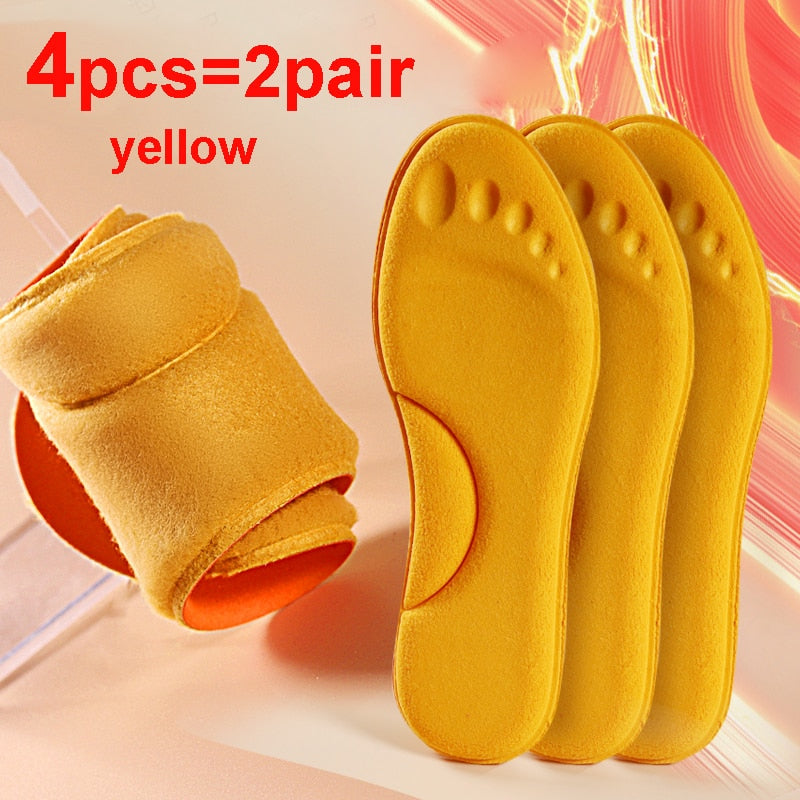 Self-heated Insoles Foot Massage Thermal Thicken Insole Memory Foam Shoe Pads Winter Warm Men Women Sports Shoes Pad Accessories