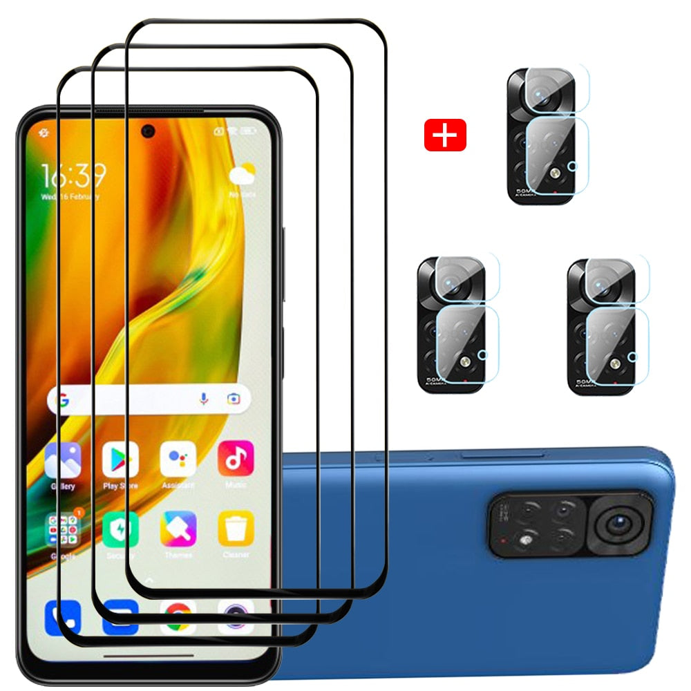 Pelicula, For Xiaomi Redmi Note 10 11 12 Pro 5G Tempered Glass Note11 Pro Plus Screen Protector Note10 Pro Cristal templado Note12 Clear Front Film Redmi Note 11 Global Lite 11T 12T Pro Phone Film & Camera Protectors