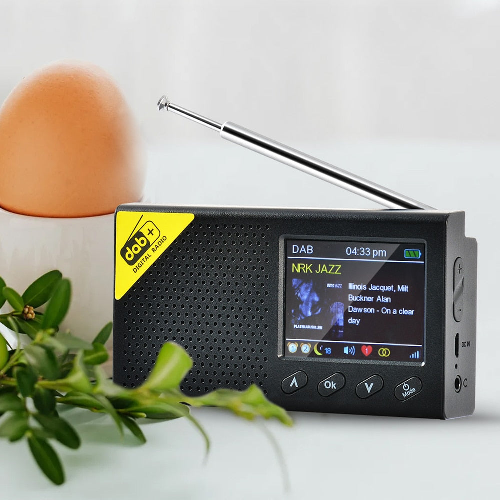 Portable Digital Radio Bluetooth-compatible 5.0 Stereo DAB/FM receiver Home Using 2.4 Inch LCD Display Screen Stereo Output