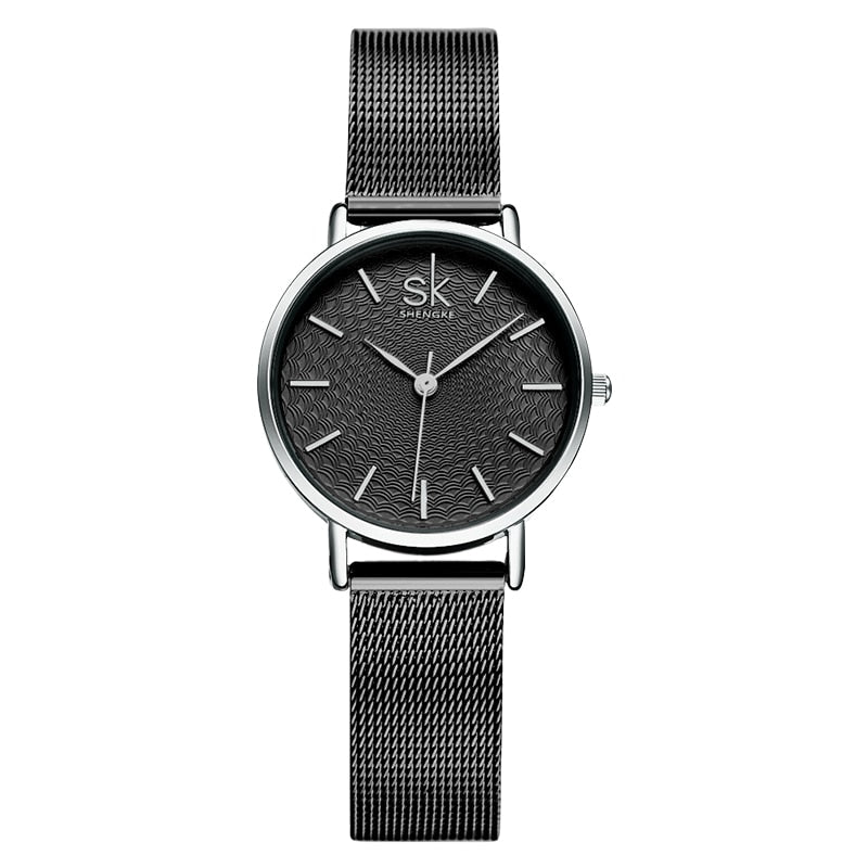 Shengke New Fashion Women Golden Wrist Watches MILAN Sttrap Clock Snap Luxury Female Jewelry Ladies Wristwatch Relogio Feminino