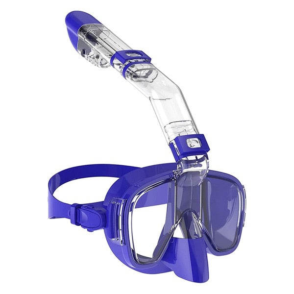 Hot New Snorkel Mask Foldable Diving Mask Set With Dry Top System And Camera Mount, Anti-Fog Professional Snorkeling Gear