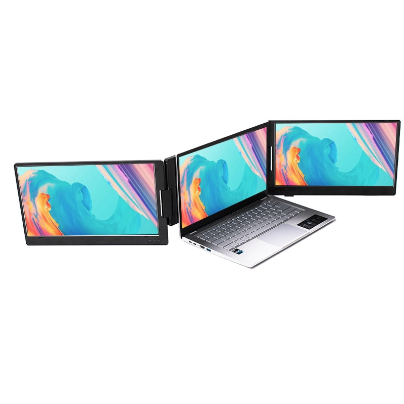 14 inch Dual Monitor Extender Triple Portable HD 1080P IPS Screen Display Extender for Laptop PC