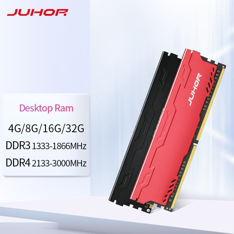 JUHOR Ram DDR3 1600MHz 8GB 16GB DDR4 8GB 16GB 2666MHz 3000MHz 3200MHz Desktop Memory Dimm High speed Memoria Ram