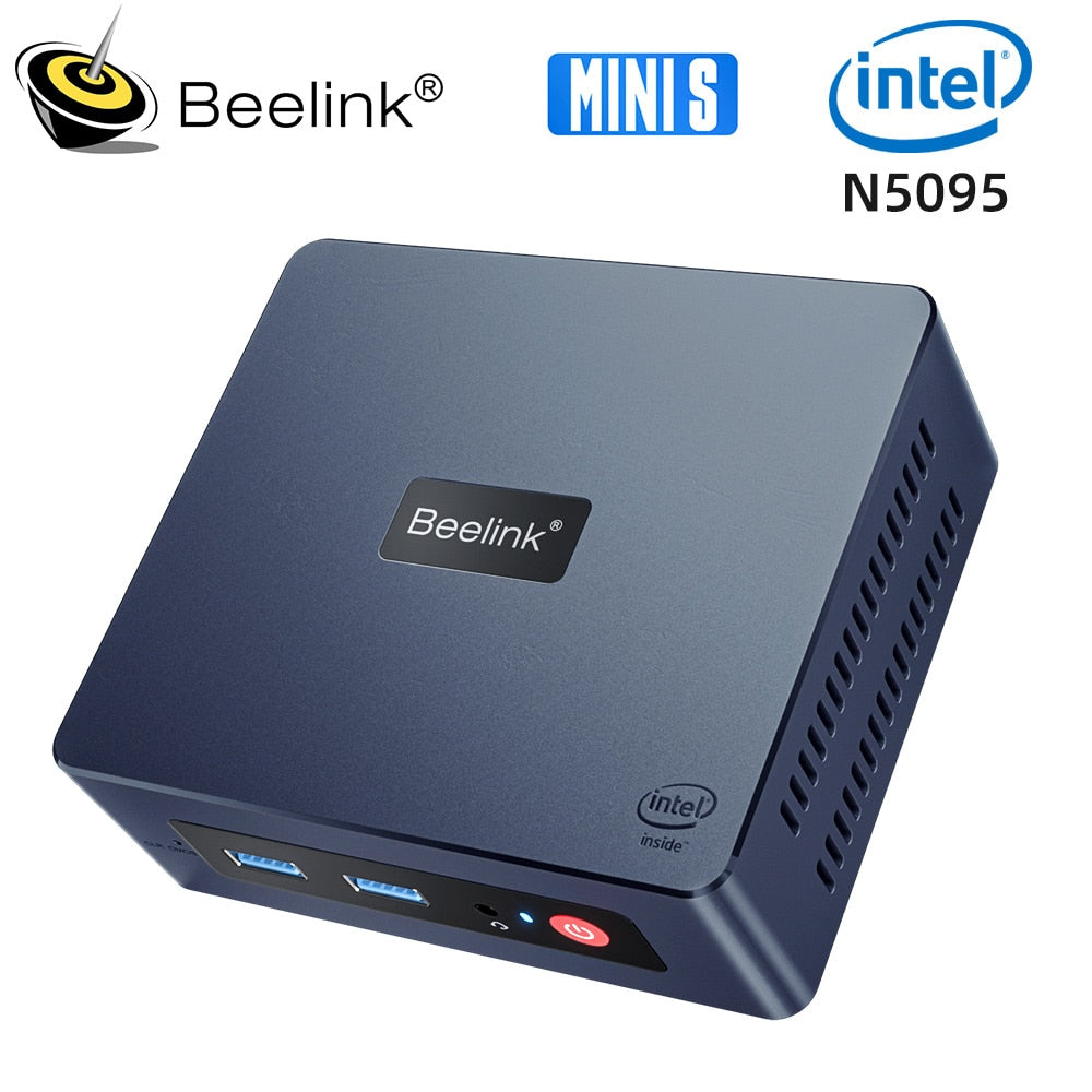 Beelink Mini S12 Pro N100 Mini S Intel N5095 Mini PC Windows 11 DDR4 8GB 128GB SSD كمبيوتر ألعاب مكتبي VS J4125 GK Mini GK3V