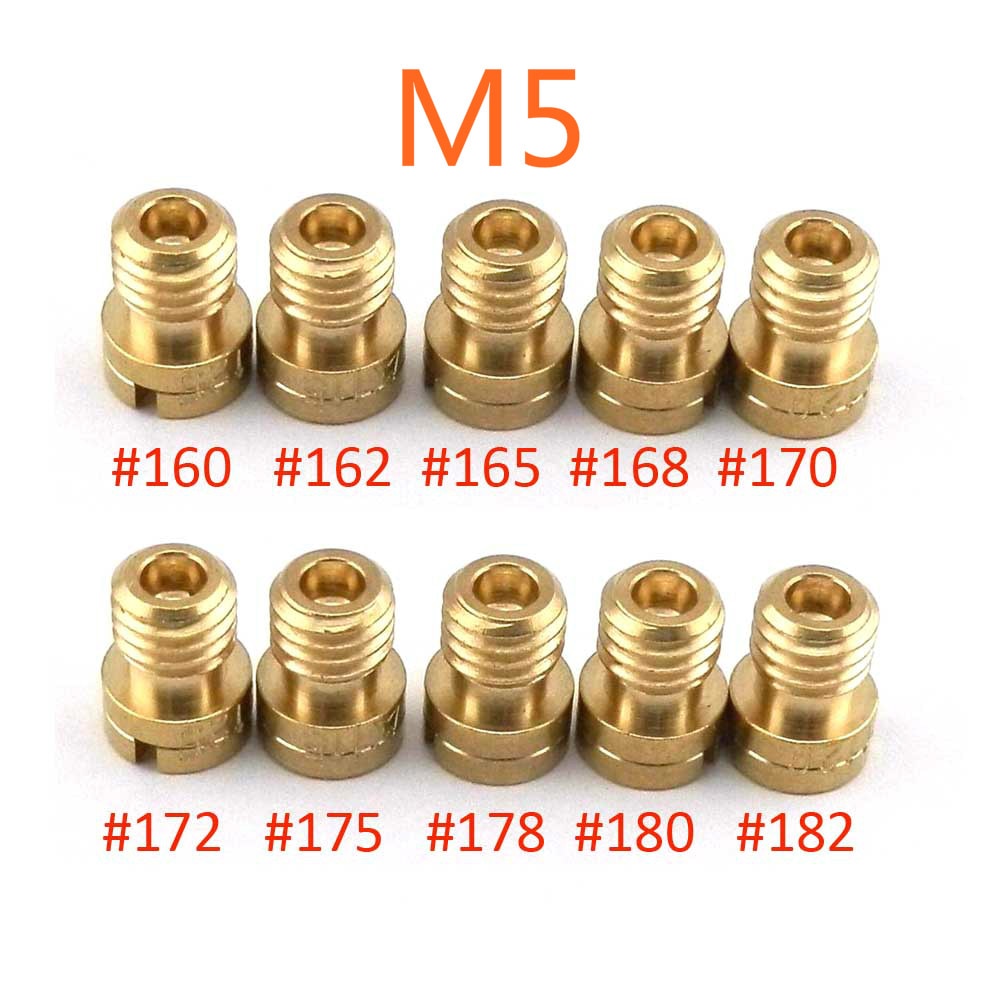 Pack of 10pcs Motorcycle Carburetor Main Jets Slow Pilot Jets for  PWK PWM Keihin OKO CVK NSR KSR Carb Set Injector Nozzle