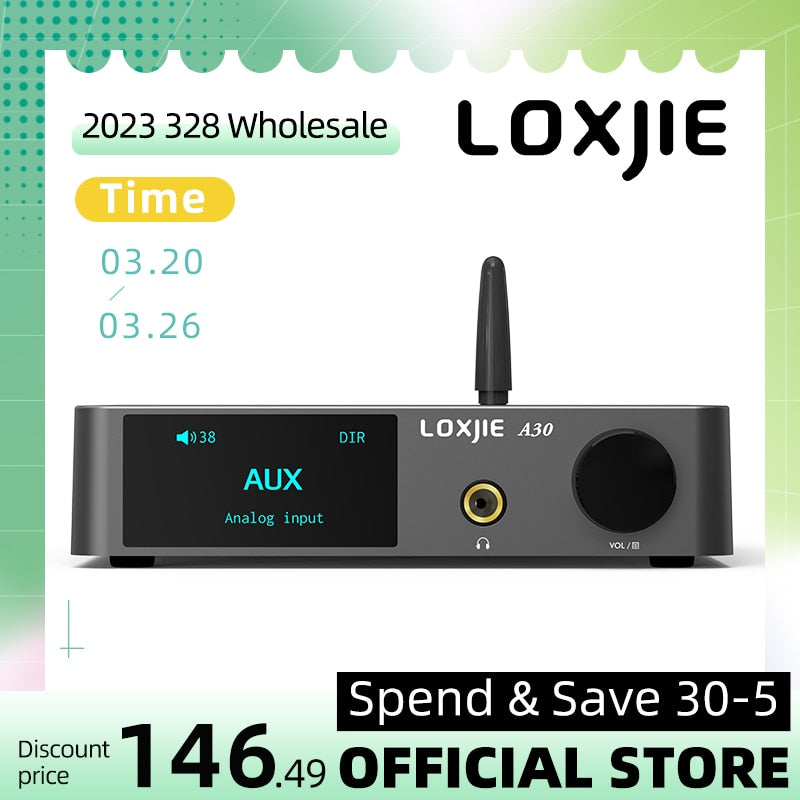 LOXJIE A30 سطح المكتب ستيريو الصوت مكبر كهربائي وسماعة أمبير دعم APTX بلوتوث 5.0 ESS DAC رقاقة مع جهاز التحكم عن بعد