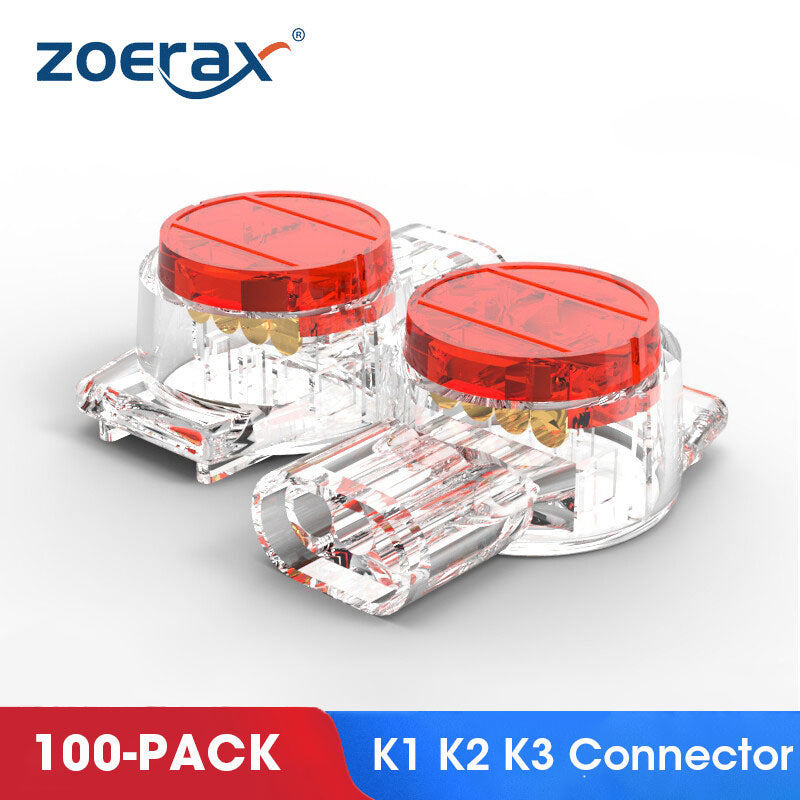 ZoeRax 100 قطعة K1 K2 K3 موصل سلك لصق موصل RJ45 RJ11 الأسلاك إيثرنت وصلة كابل الهاتف UY2 محطة كابل الشبكة