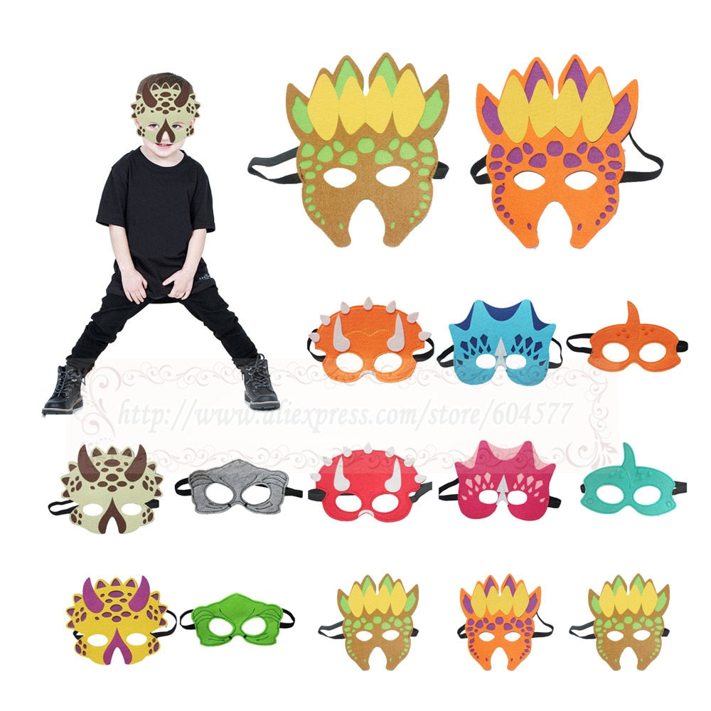 Dinosaur Costumes Masks Boys and Girls Dino Triceratops Tyrannosaurus Birthday Party Decorations Stegosaurus Halloween Costume