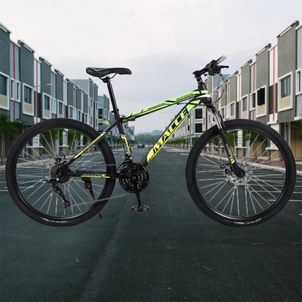 دراجة الطريق الدراجة الجبلية الكربون الصلب دراجة 24 بوصة الكبار عبر البلاد في الهواء الطلق غير قابلة للانزلاق متغيرة السرعة