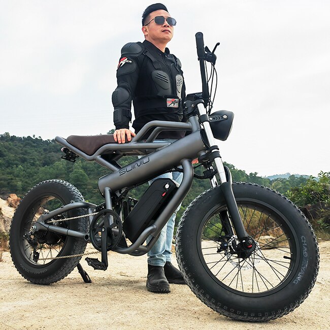 SUINIU N20 الدهون الإطارات الجبلية دراجة كهربائية 48 فولت 500 واط موتور 20AH تعليق كامل دراجة جبلية كهربائية Ebike