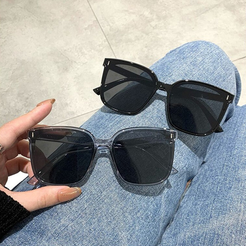 OIMG Vintage Square Sunglasses Women Oversized Sunglass Men Retro Black Sun Glasses Shades Goggle UV400  Oculos De Sol