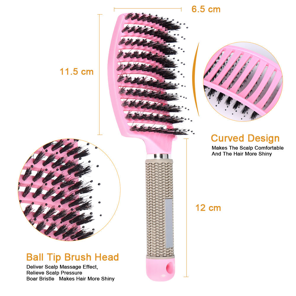 Hair Scalp Massage Comb Hair Brush Women Wet Dry Curly Ultra Detangler Hairbrush Bristle Nylon Salon Hair Styling Tools Dropship