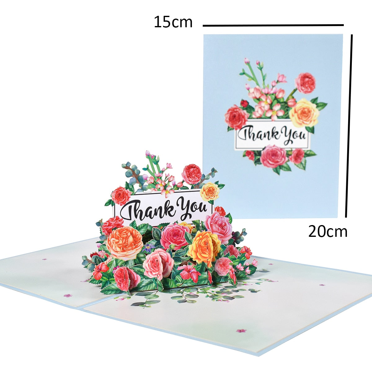 Pop-Up Flower Card Flora 3D Greeting Card for Birthday Mothers Father&#39;s Day Graduation Wedding Anniversary Get Well Sympathy