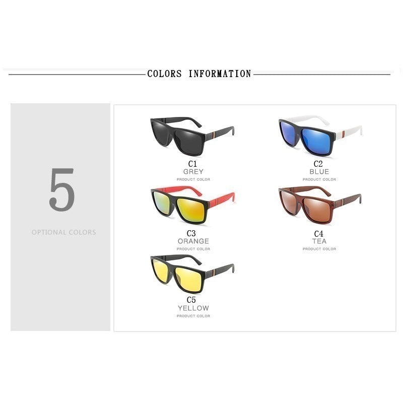 نظارات بولارويد الشمسية للجنسين مربعة كلاسيكية نظارات شمسية من العلامة التجارية الشهيرة نظارات شمسية مستقطبة ريترو فيمينينو للنساء والرجال