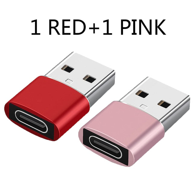2 قطعة محول شاحن آيفون 14 13 12 11 برو ماكس USB نوع-C محول نوع C USB-C محول USB إلى نوع C OTG محول الكابلات