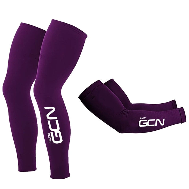 فريق Raudax Gcn تدفئة الساق أسود UV Tection Raudax Gcn الدراجات الذراع دفئا تنفس دراجة الجري سباق الدراجة الجبلية الساق كم