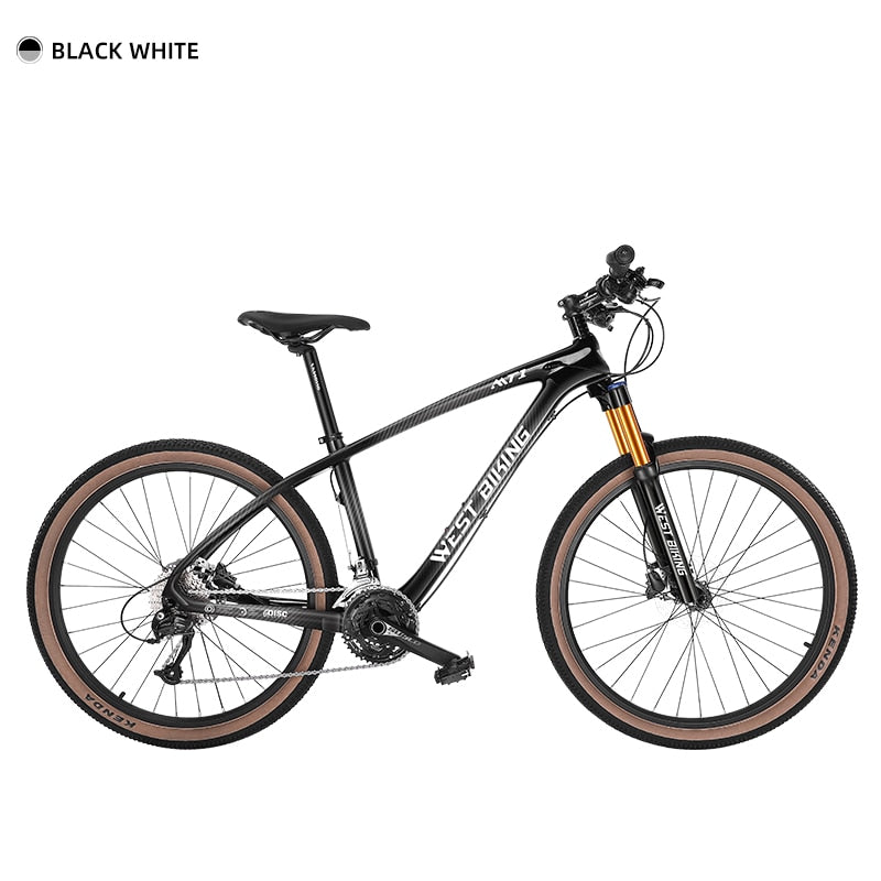 WEST BIKING Carbon Fibre Mountain Bike Bicycle 29 Inch Adult Mountian Bike 27 Speed Lightweight MTB Bicycle 26 27.5 29 Inch