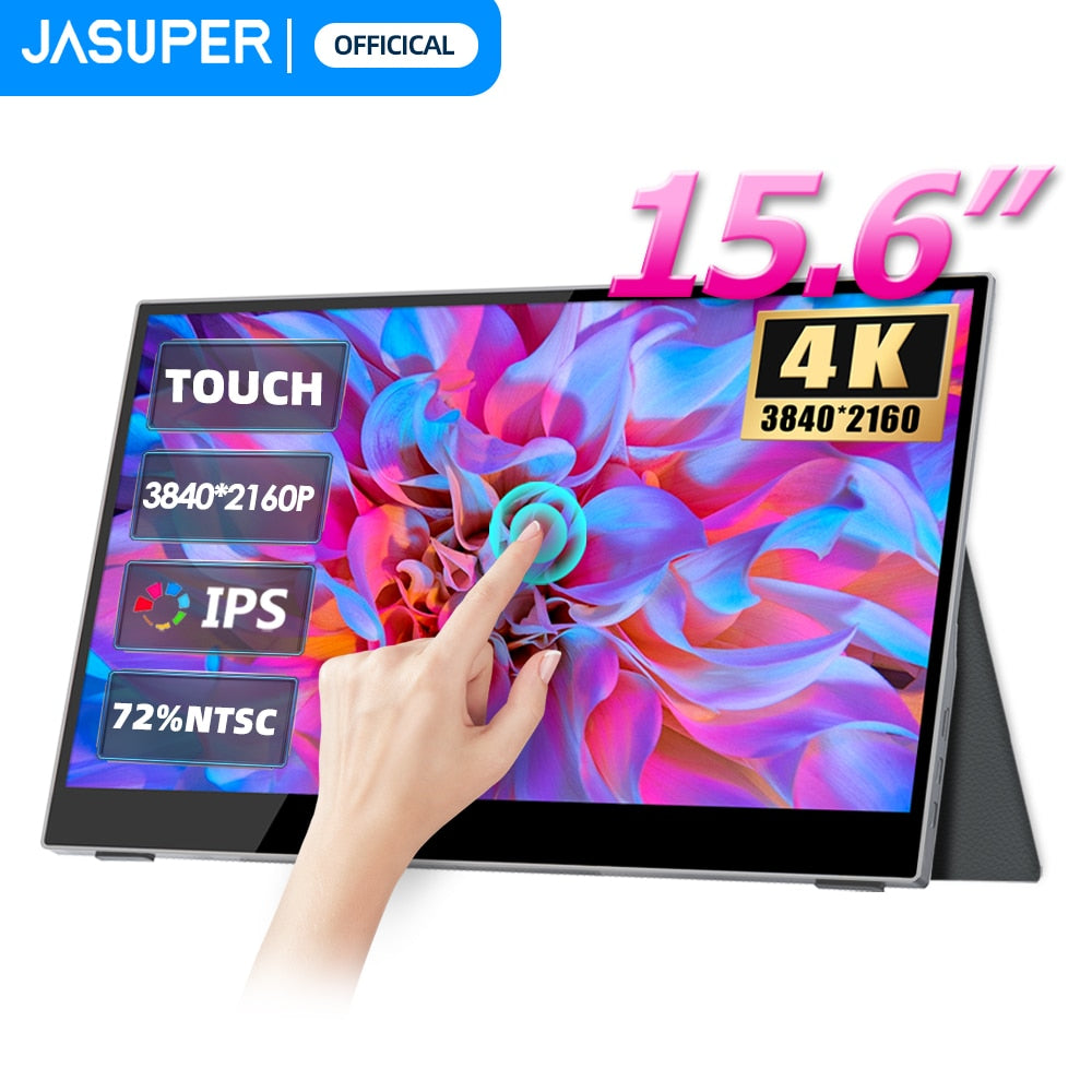 15.6 Inch 4K 3840 x 2160 Portable Monitor HDMI Type-C 3.1 Second Extended Screen Display For X-box Switch Phone Laptop PS5 4