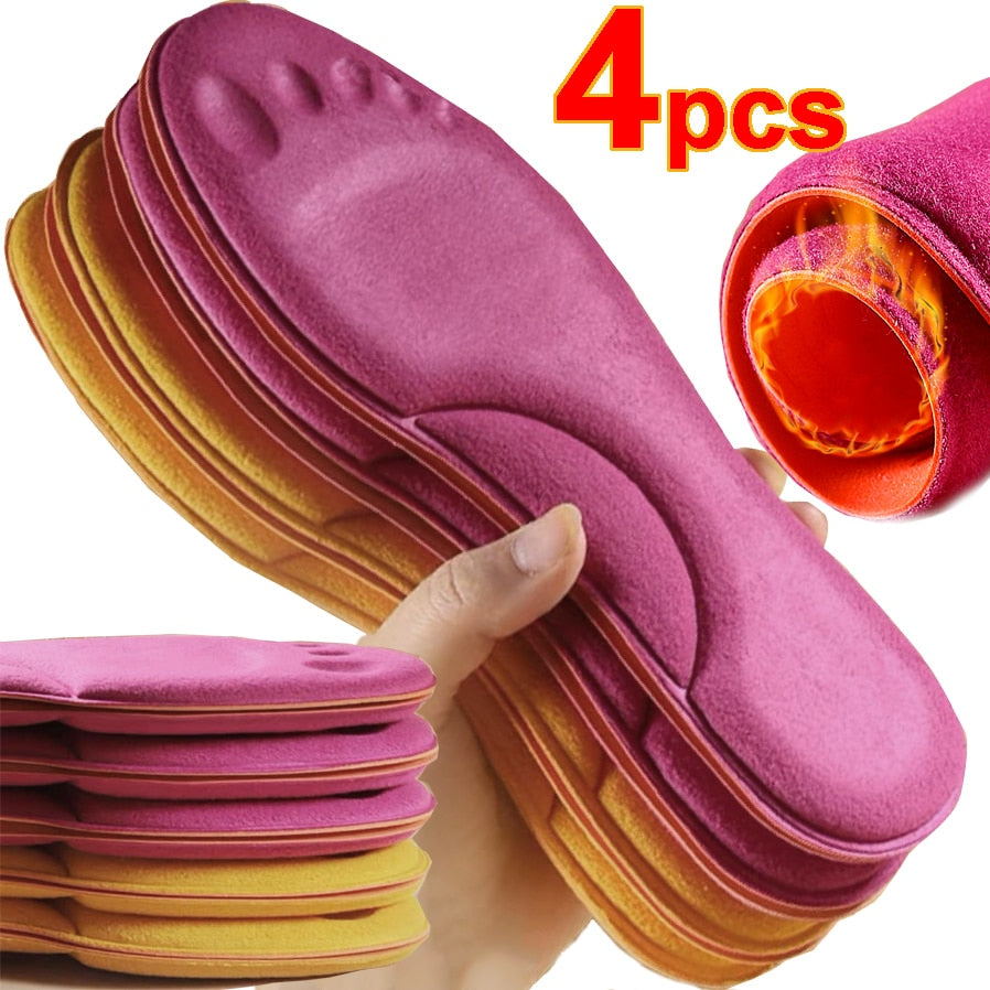 Self-heated Insoles Foot Massage Thermal Thicken Insole Memory Foam Shoe Pads Winter Warm Men Women Sports Shoes Pad Accessories