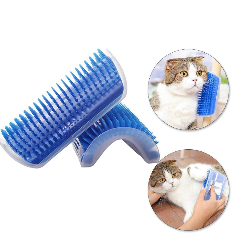 Cat Self Groomer With Catnip Soft Cats Wall Corner Massage Cat Comb Brush Rubs The Face With A Tickling Comb Pet Grooming Supply