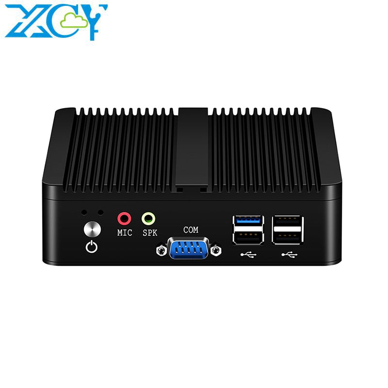 XCY كمبيوتر صغير بدون مروحة إنتل سيليرون J1900 J2900 ويندوز 10 7 لينكس رقيقة العميل Minipc Pfsense مايكرو 2 Lan ميناء كمبيوتر مكتبي