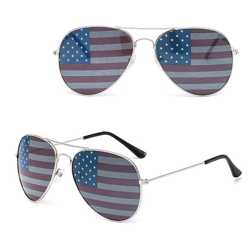 Personality USA Flag Sunglasses Independence Day Party Eyewear Women/Men 714 American Flags Glasses Festival Party Decoration