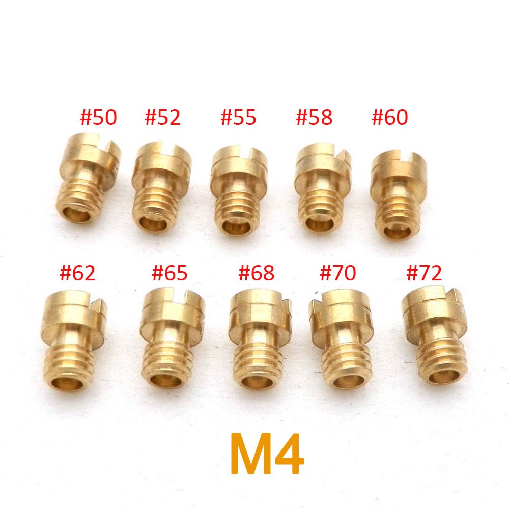 Pack of 10pcs Motorcycle Carburetor Main Jets Slow Pilot Jets for  PWK PWM Keihin OKO CVK NSR KSR Carb Set Injector Nozzle