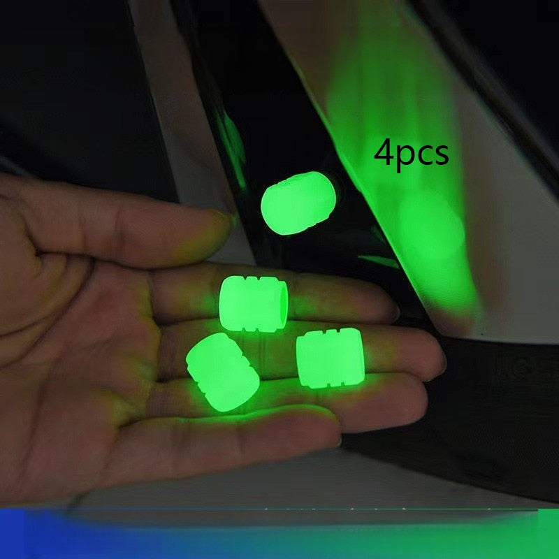 1Pcs/4Pcs Luminous Valve Cap Fluorescent Multiple Colors Night Glowing Car Motorcycle Bike Wheel Styling Tyre Luminous Cap Decor