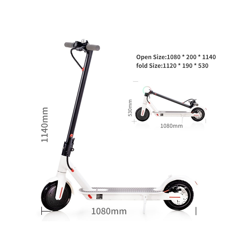 500W Electric Scooter APP Smart Adult Electric Scooters 8.5 Inch EU US Stock 36V 10.4Ah 45KM Range Foldable E Scooter