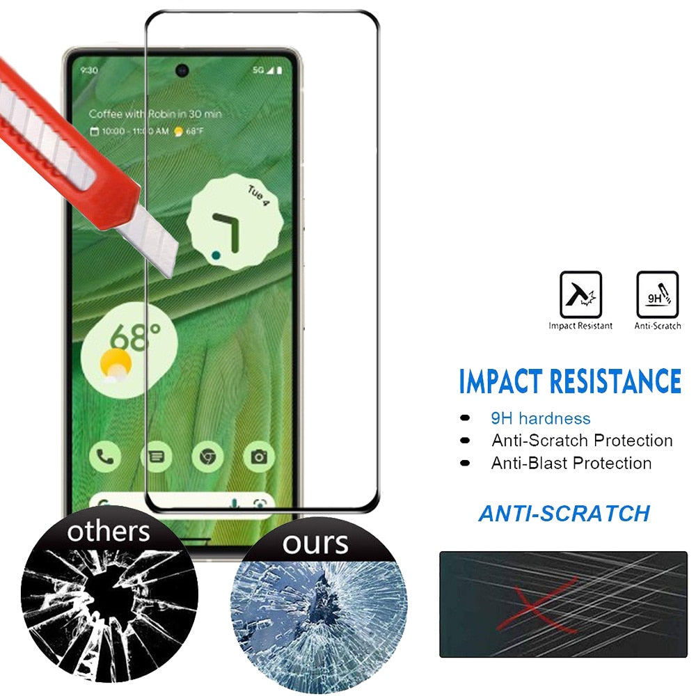 9D Protective Glass For Google Pixel 7 6 A Screen Protectors Pixel7 Tempered Glass Pixel 6a Phone Front Film Pixel6a Anti-Scratch HD Protector Glasses Pixel 7 5G Accessories